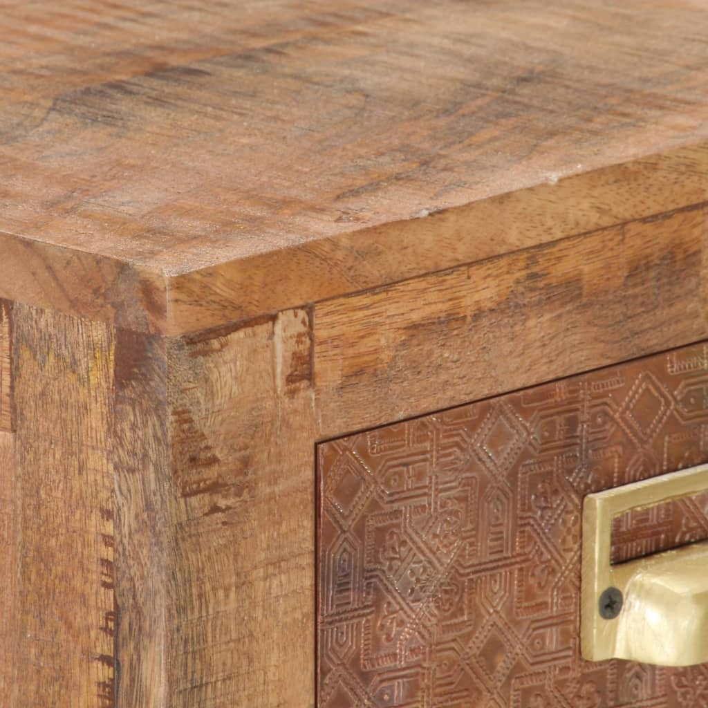 Sideboard 65x30x75 cm Solid Rough Mango Wood